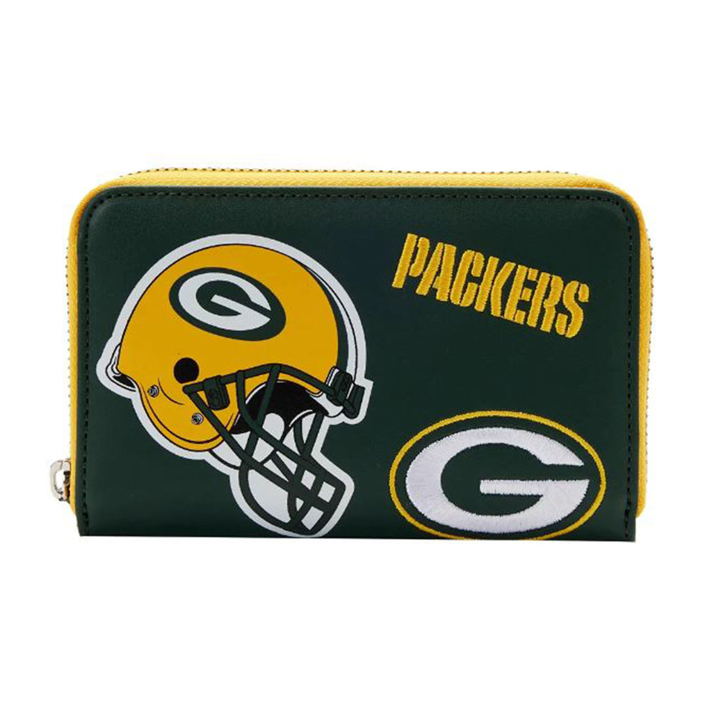 Loungefly NFL Green Bay Packers Patches Zip Around Wallet