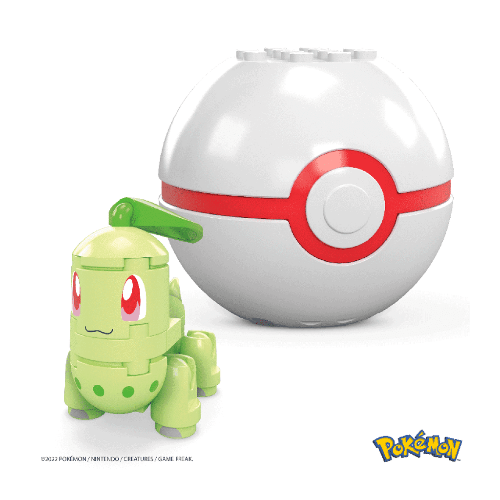 Mega Construx Pokemon Chikorita Poke Ball Building Set