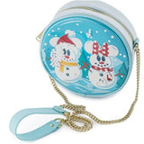 Loungefly Disney Snowman Mickey Minnie Mouse Snow Globe Crossbody Bag Purse - Radar Toys