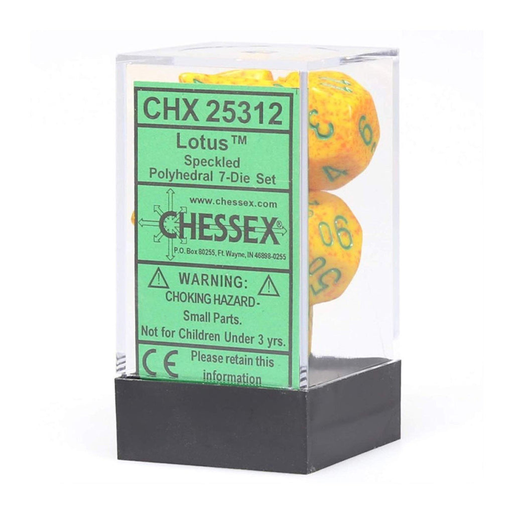 Chessex 7 Set Polyhedral Dice Lotus CHX25312