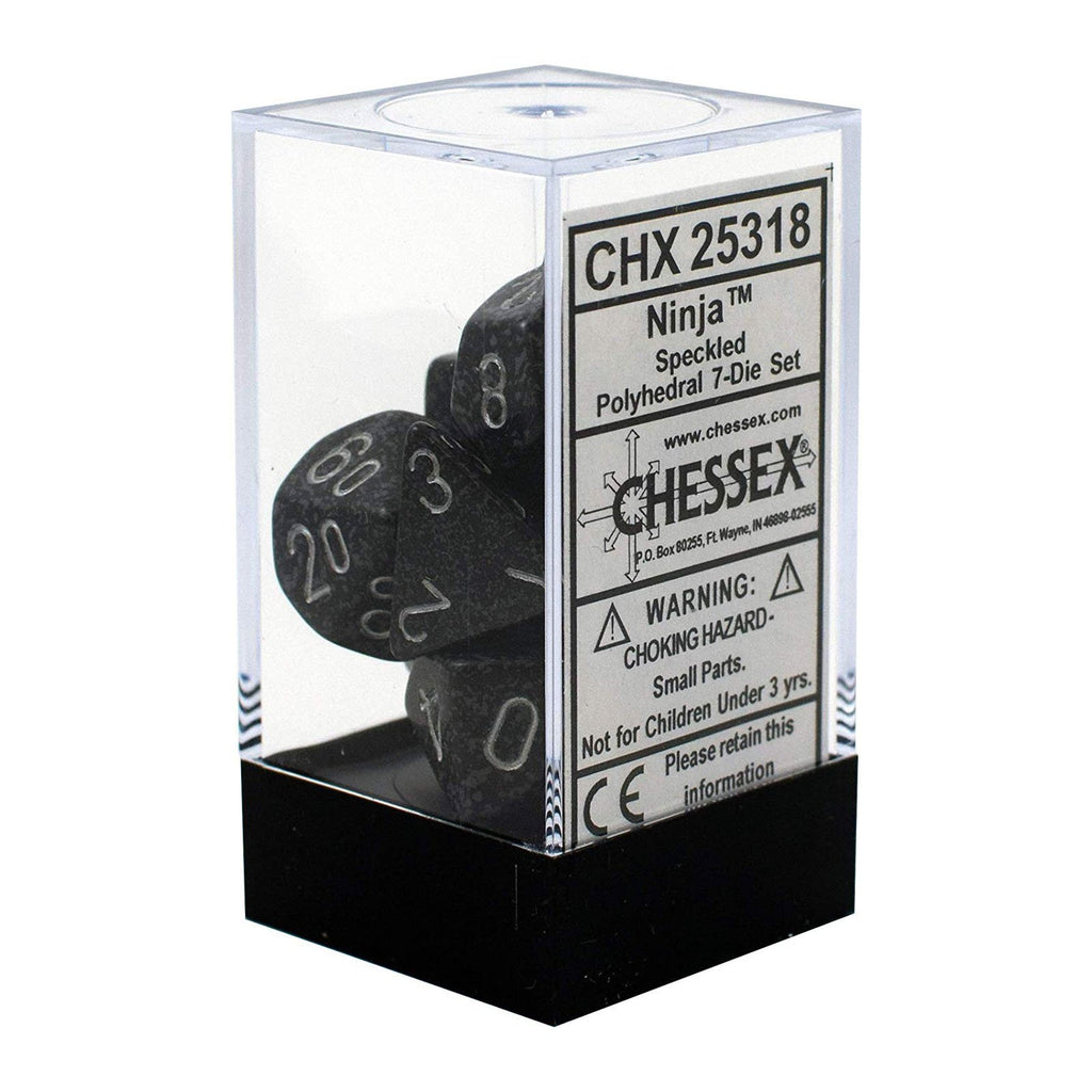 Chessex 7 Set Polyhedral Dice Ninja CHX25318