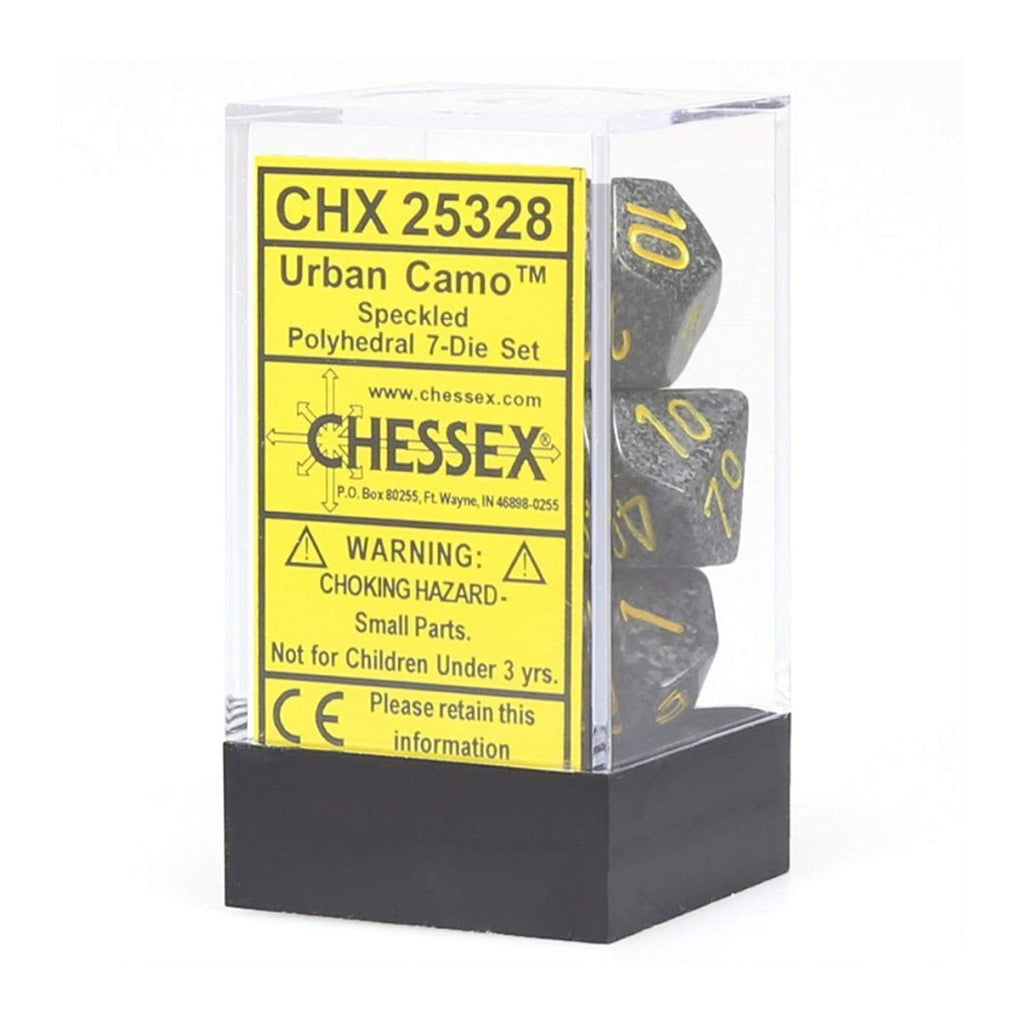 Chessex 7 Set Polyhedral Dice Speckled Urban Camo CHX25328 - Radar Toys