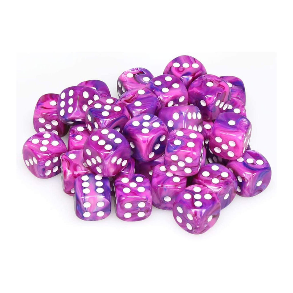 Chessex Festive Violet White 12mm D6 Set Of 36 Dice CHX 27857 - Radar Toys