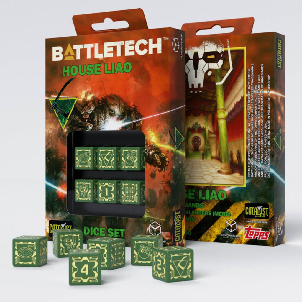 Q-Workshop Battletech House Liao Roleplaying 6D6 Dice Set