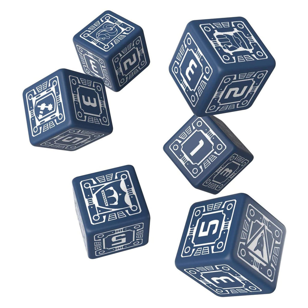 Q-Workshop Battletech House Steiner Roleplaying 6D6 Dice Set