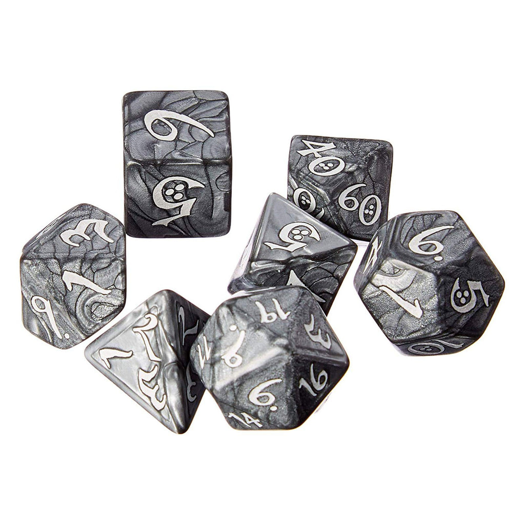 Q-Workshop Classic RPG Smoky White 7 Piece Dice Set