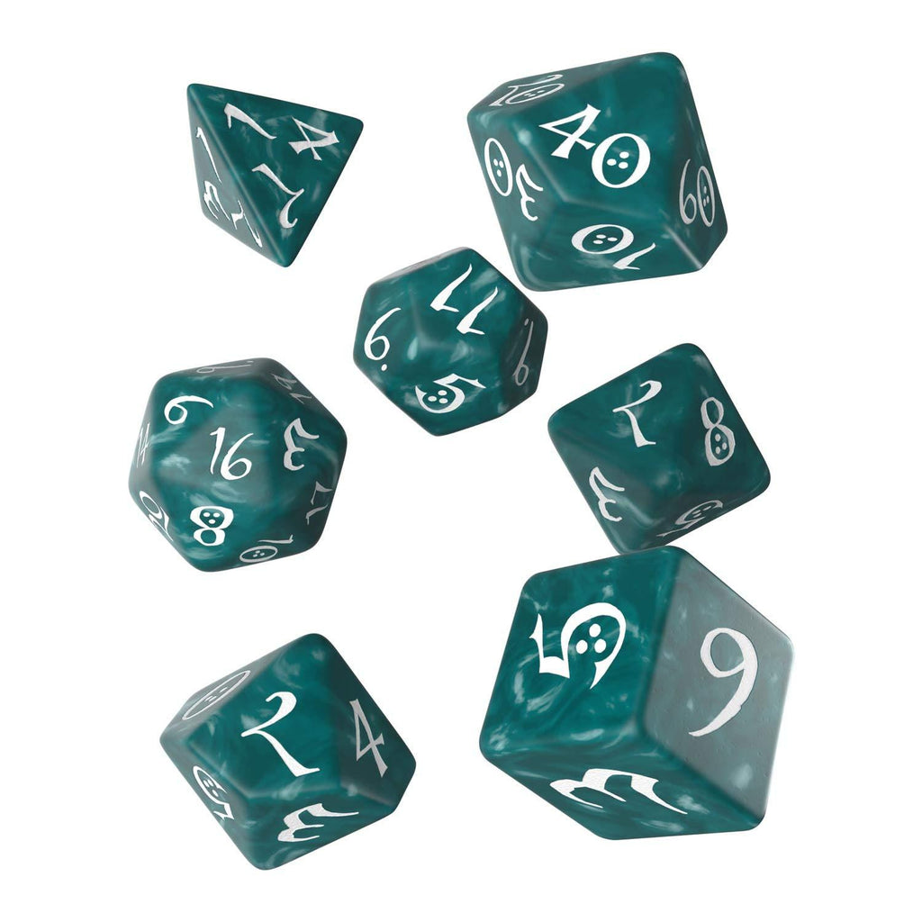 Q-Workshop Classic RPG Stormy White 7 Piece Dice Set