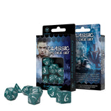 Q-Workshop Classic RPG Stormy White 7 Piece Dice Set - Radar Toys
