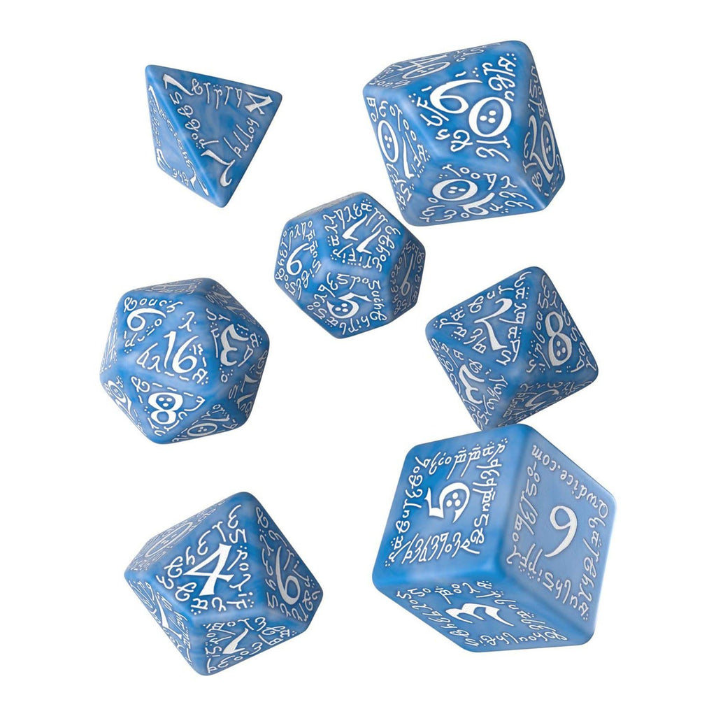 Q-Workshop Elvish Glacier White 7 Piece Dice Set