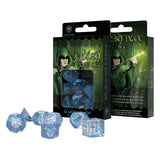 Q-Workshop Elvish Translucent Blue 7 Piece Dice Set - Radar Toys