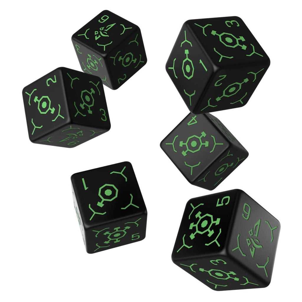 Q-Workshop Ingress Enlightened Roleplaying 6D6 Dice Set - Radar Toys