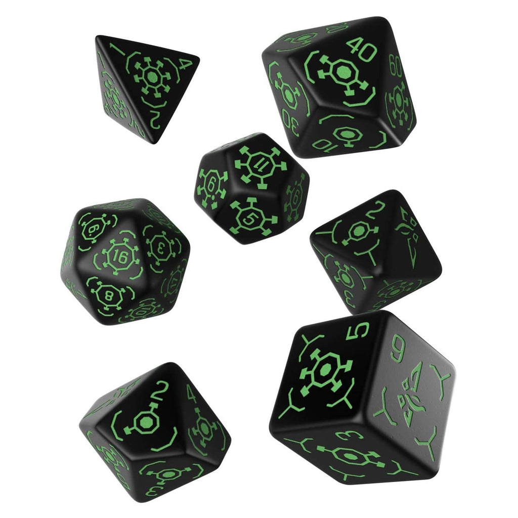 Q-Workshop Ingress Enlightened Roleplaying 7 Piece Dice Set - Radar Toys