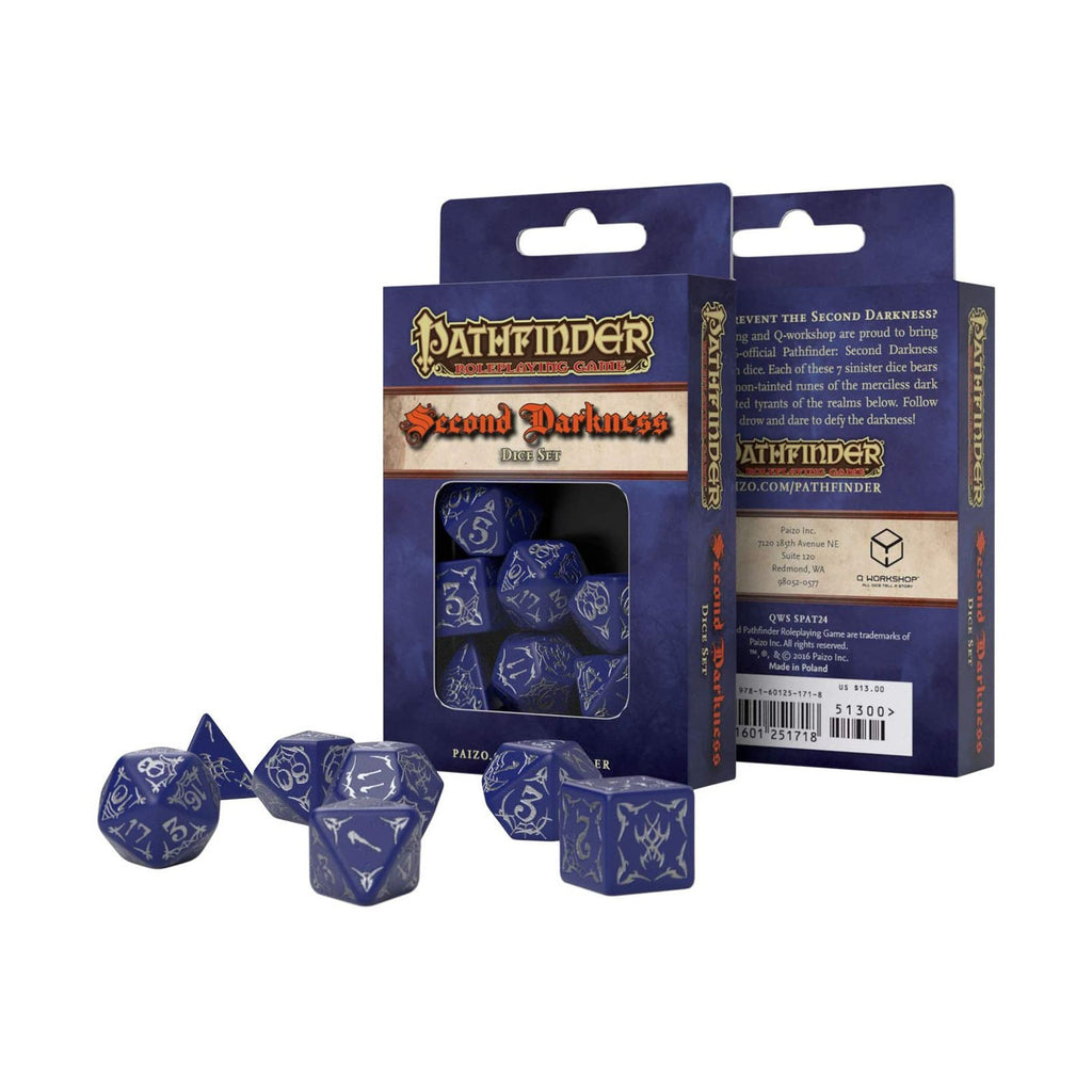 Q-Workshop Pathfinder Second Darkness Roleplaying 7 Piece Dice Set