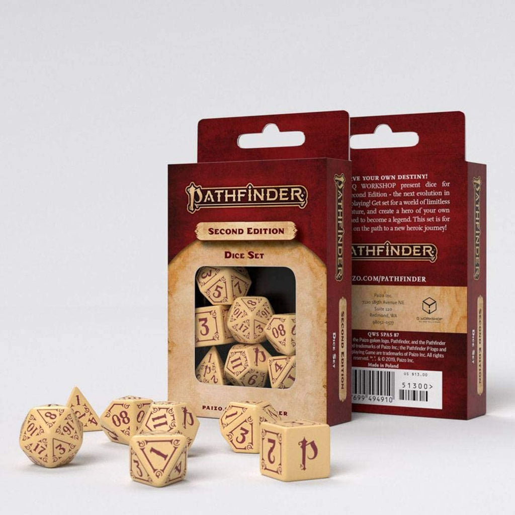 Q-Workshop Pathfinder Second Edition Roleplaying 7 Piece Dice Set