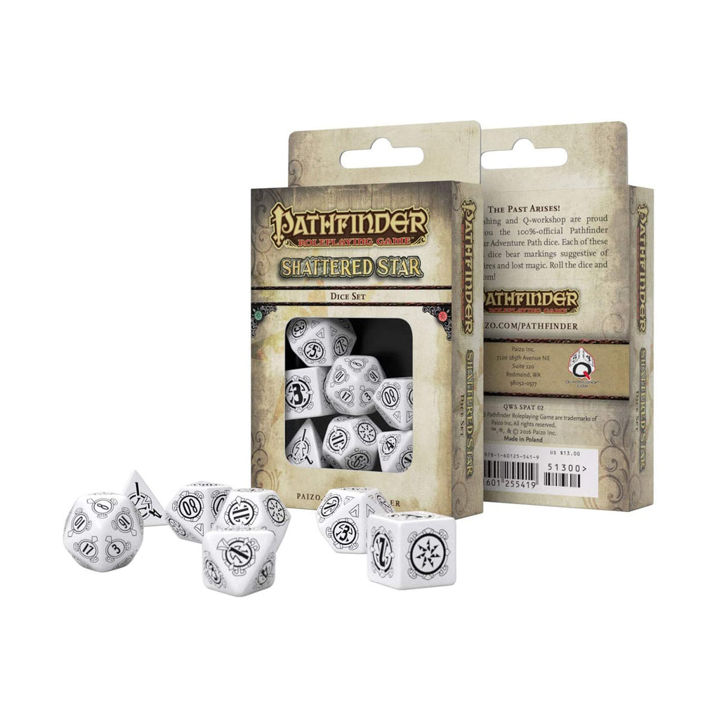 Q-Workshop Pathfinder Shattered Star Roleplaying 7 Piece Dice Set