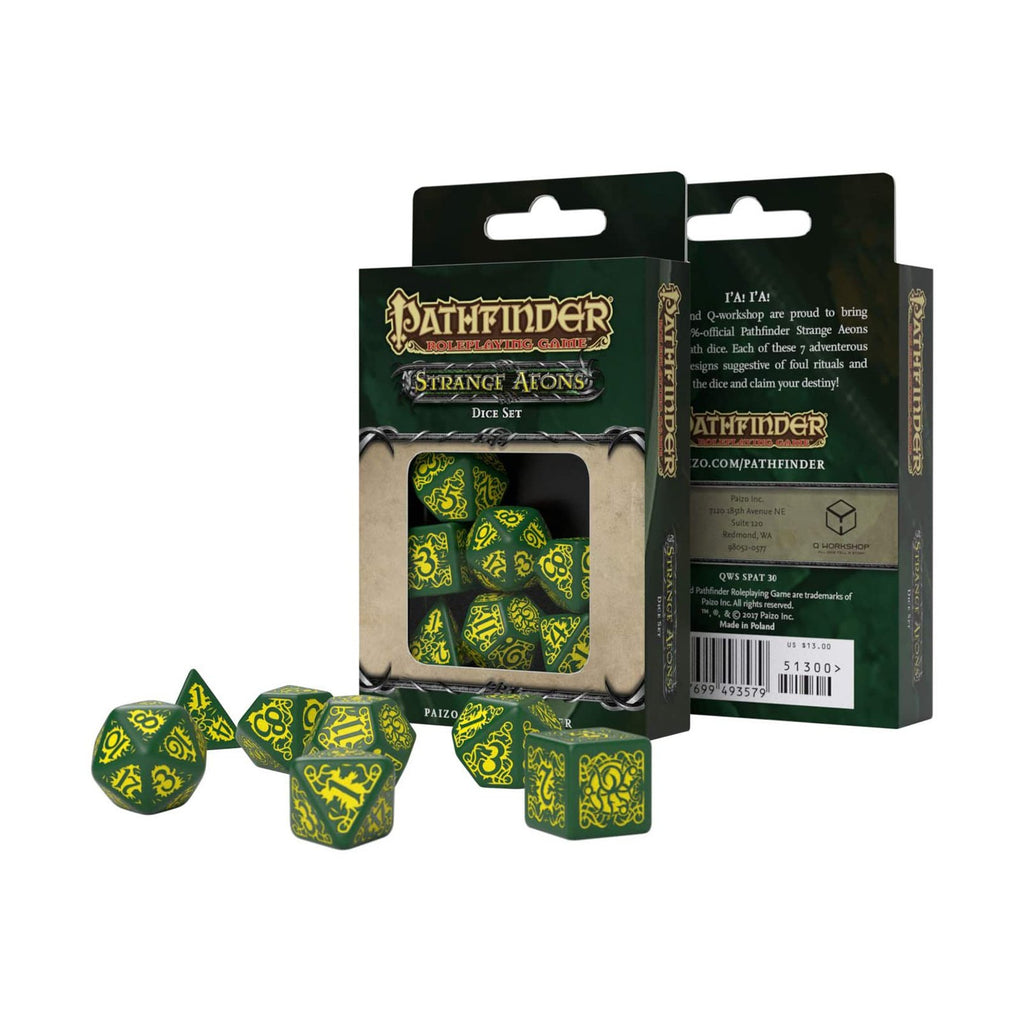 Q-Workshop Pathfinder Strange Aeons Roleplaying 7 Piece Dice Set