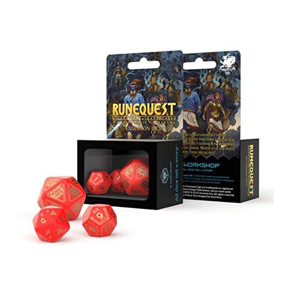 Q-Workshop RuneQuest Red & Gold Expansion Dice Set - Radar Toys