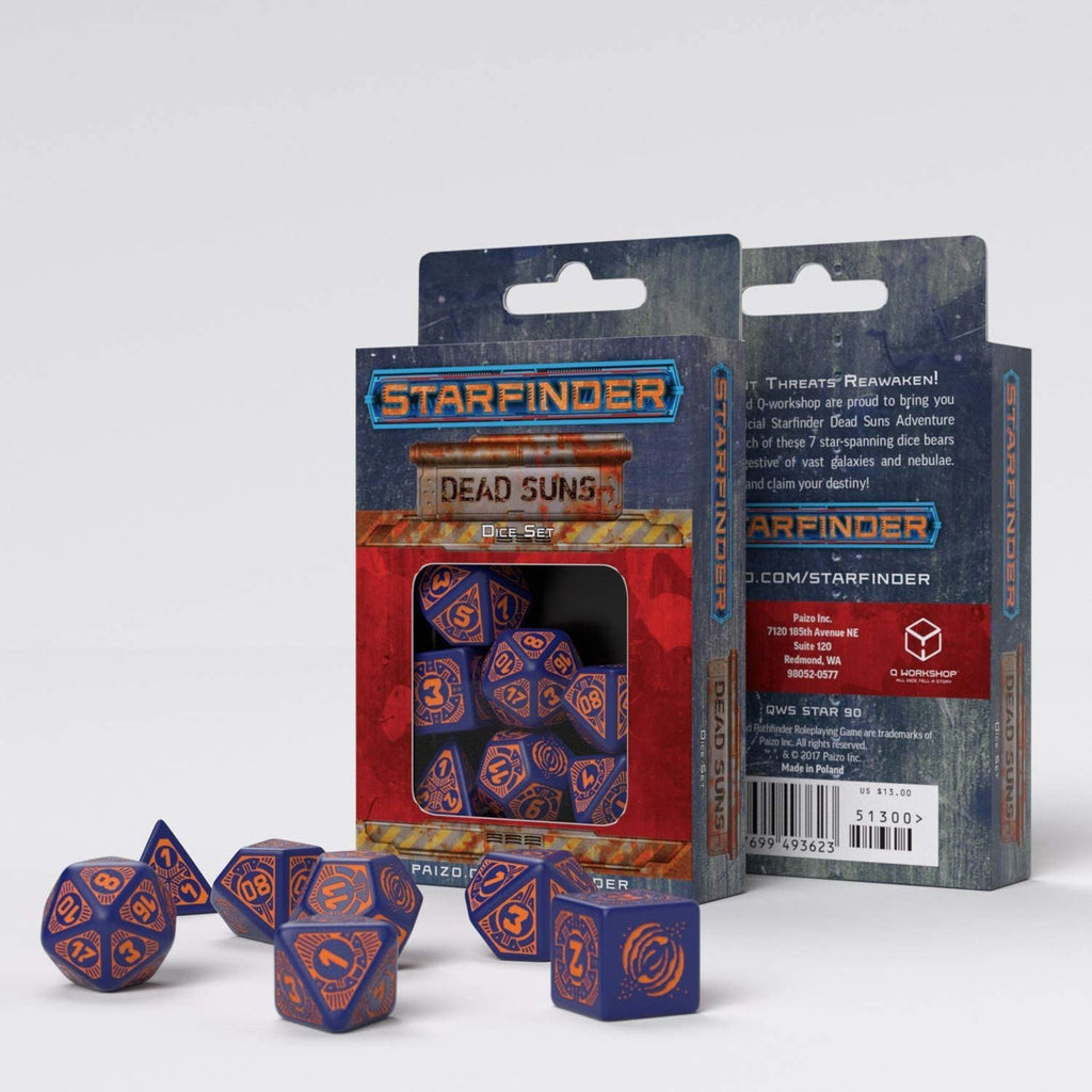 Q-Workshop Starfinder Dead Suns Roleplaying 7 Piece Dice Set
