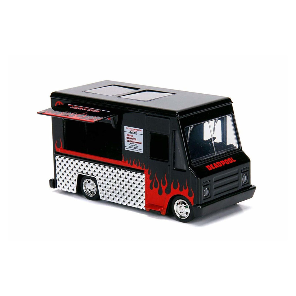 Jada Toys Marvel Deadpool Taco Truck Metals Die Cast 1:32 Black Truck