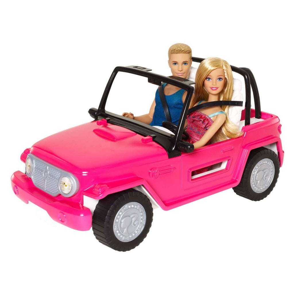 Barbie Beach Cruiser With Barbie And Ken Dolls