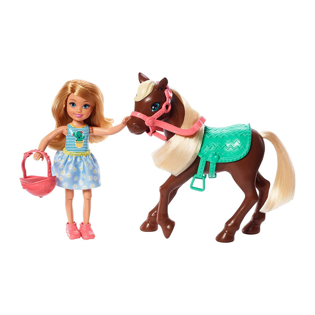 Barbie Club Chelsea With Horse Figure Set