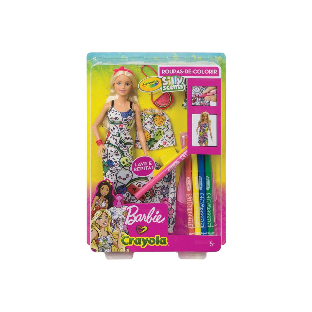 Barbie Crayola Color In Fashions Silly Scents Doll