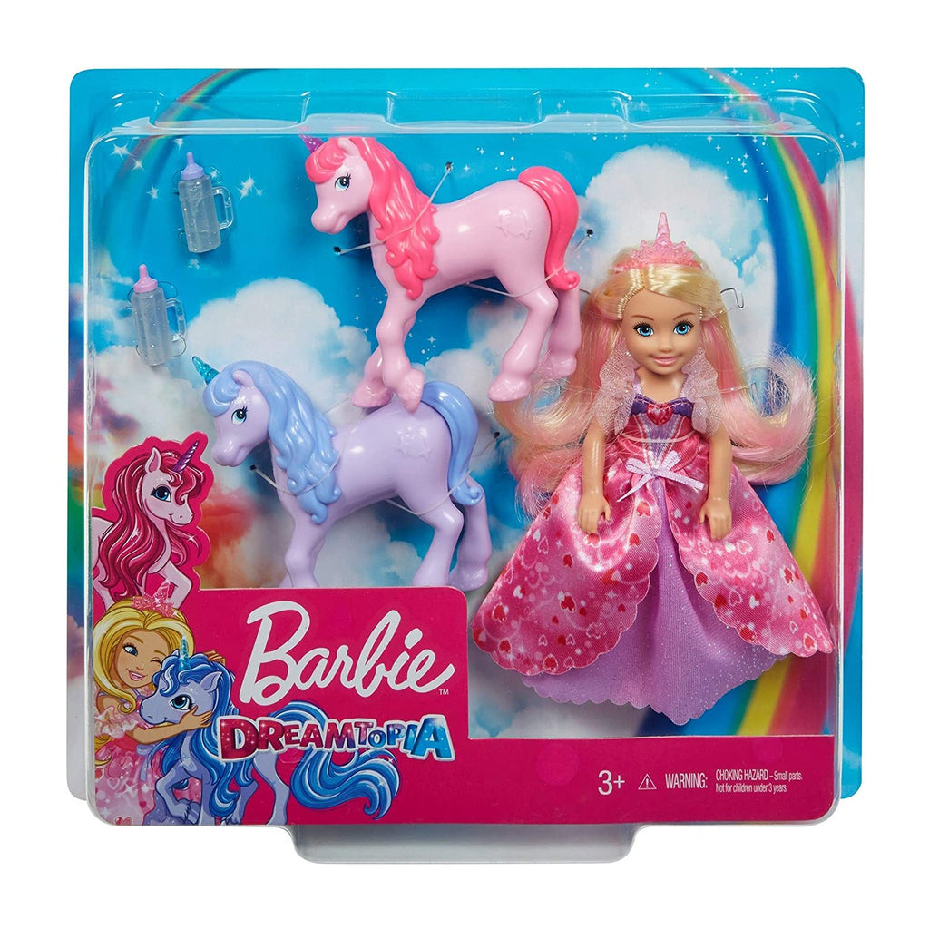 Barbie Dreamtopia Princess Chelsea And Baby Unicorns Set