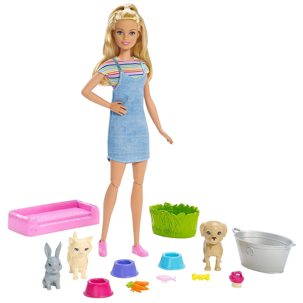 Barbie Plan 'N' Wash Pets Doll And Playset