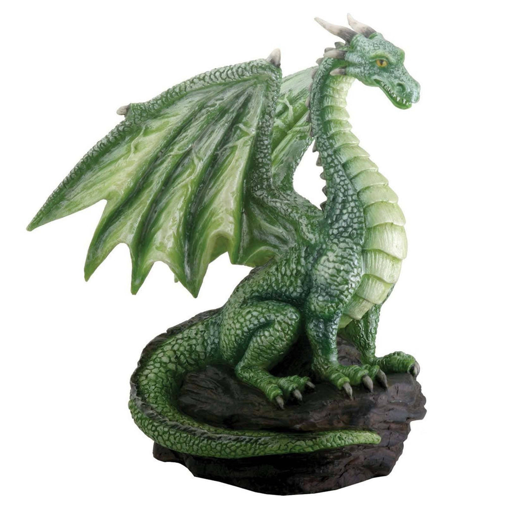 Green Dragon On Rock Summit Collection Resin Figure