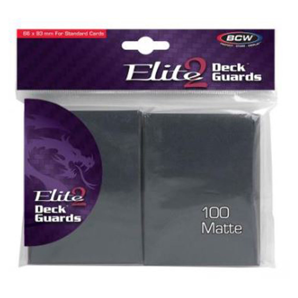 BCW Deck Guards Elite 2 Antiglare Cool Gray Sleeves 100 Count
