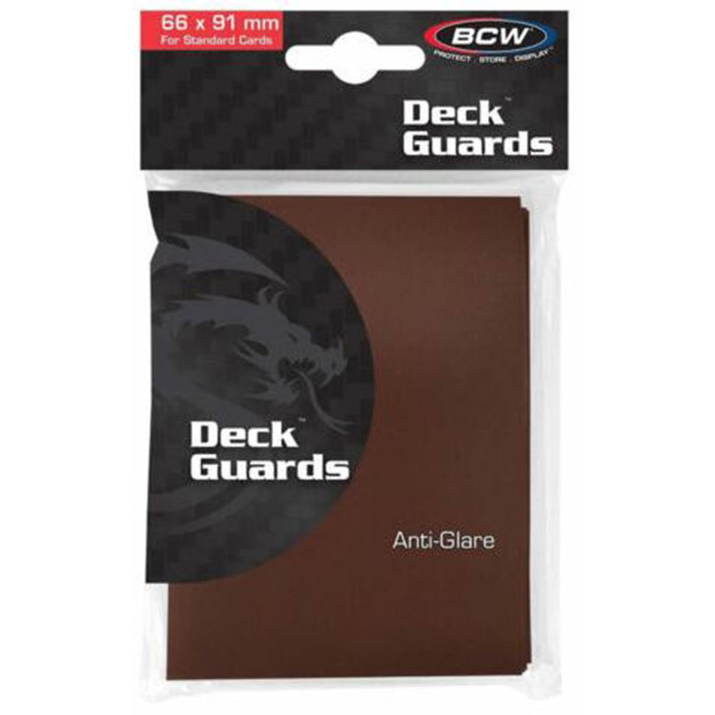 BCW Deck Guards Double Matte Brown Sleeves 50 Count - Radar Toys