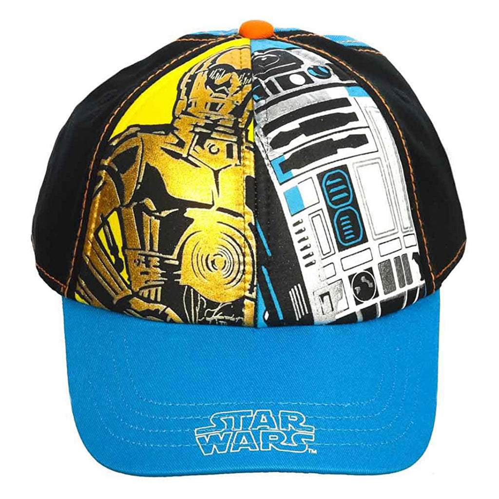 Bioworld Star Wars R2-D2 And C-3P0 Blue Youth Snapback Hat