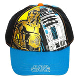Bioworld Star Wars R2-D2 And C-3P0 Blue Youth Snapback Hat - Radar Toys
