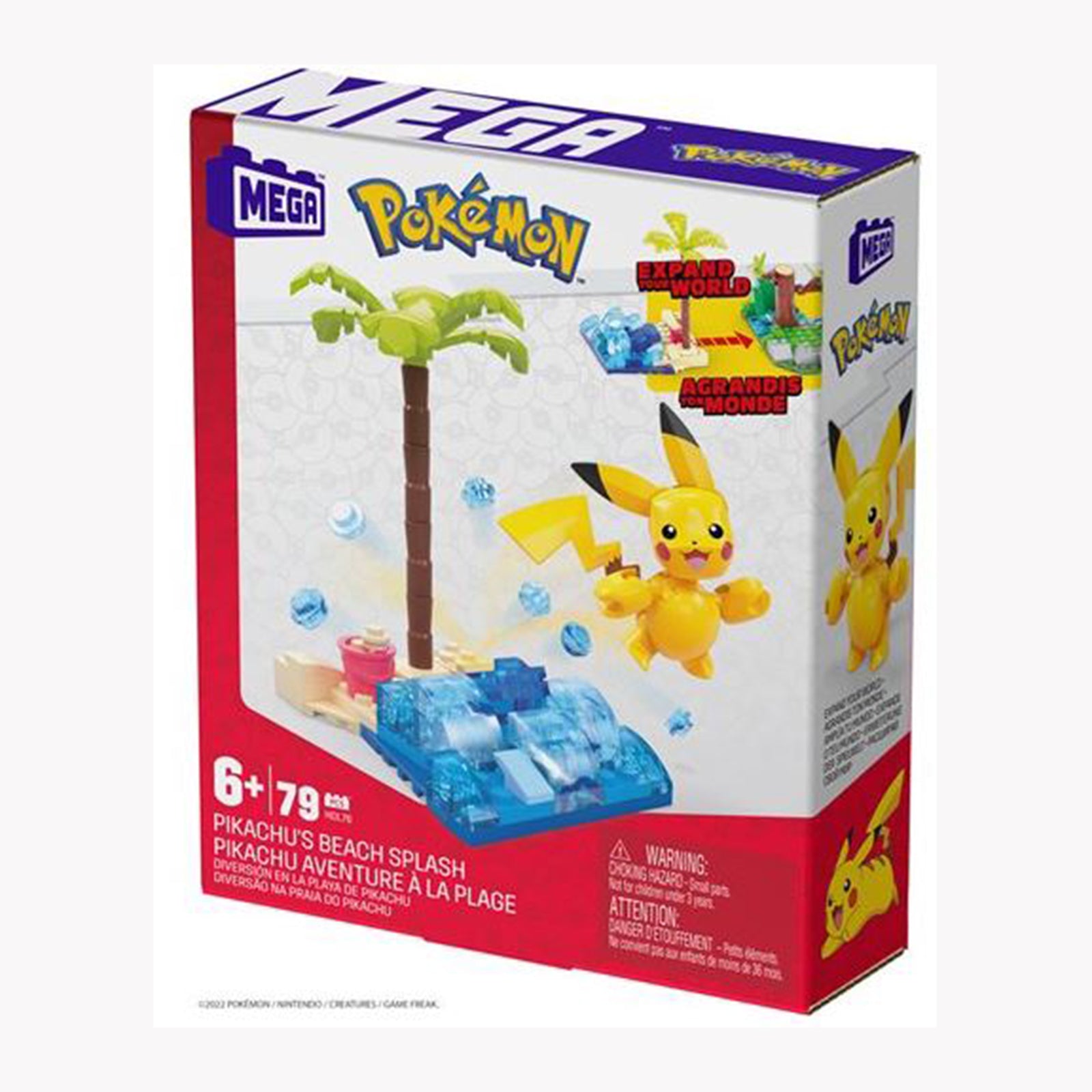 Block At Rio Pikachu MEGA Pokemon Pikachu's Beach Splash Building Set | Radar Toys