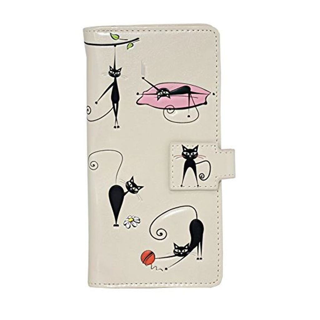 Shagwear Crazy Cats Large Cream Zipper Wallet - Radar Toys