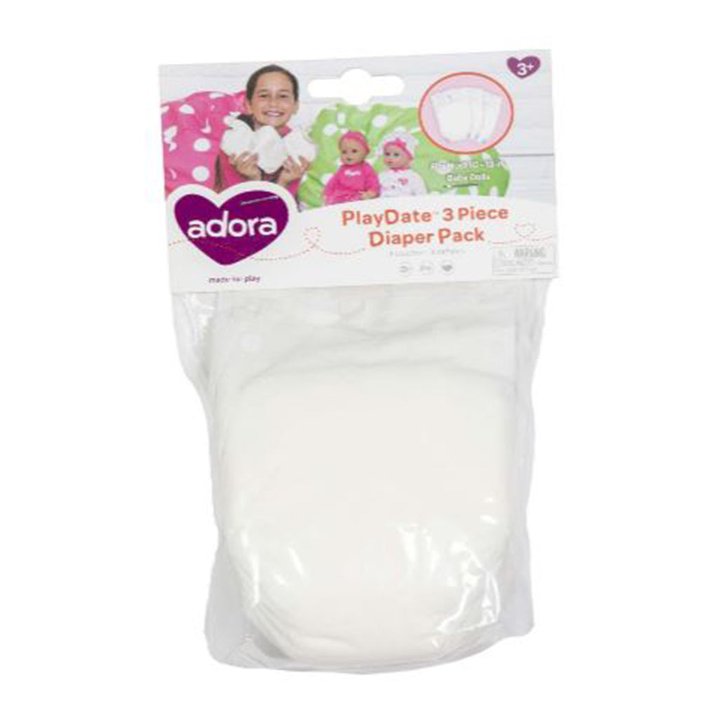 Adora PlayDates 3 Piece Diaper Pack