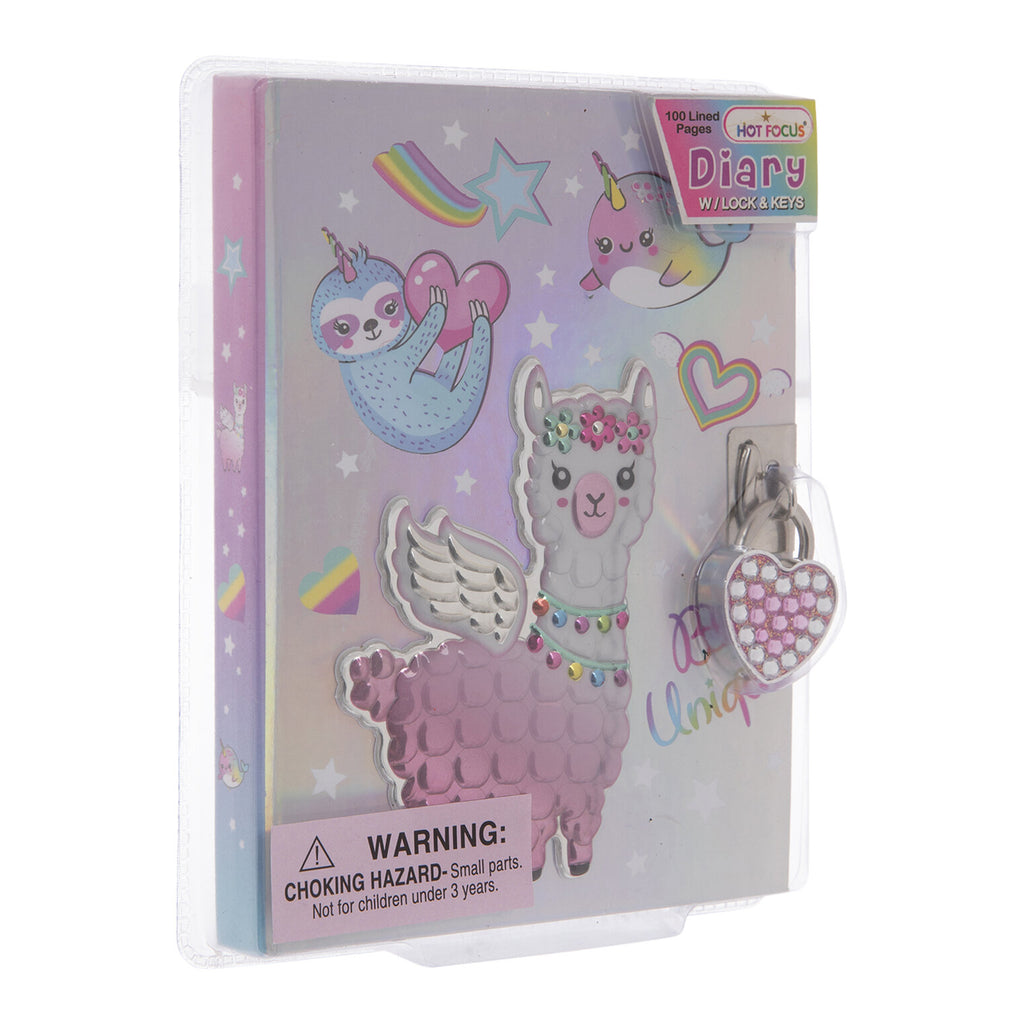 Hot Focus Magical Friends Diary With Lock And Keys