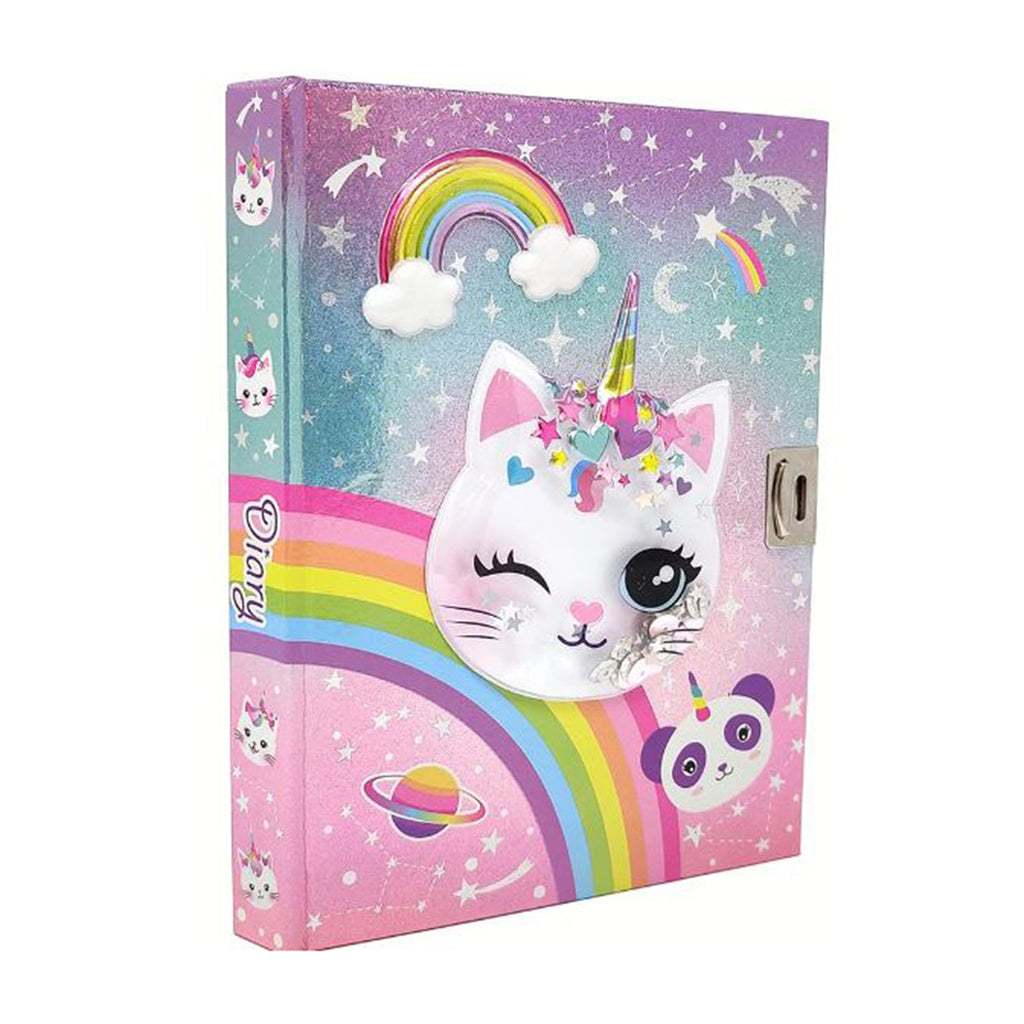 Hot Focus Caticorn Diary With Lock And Keys