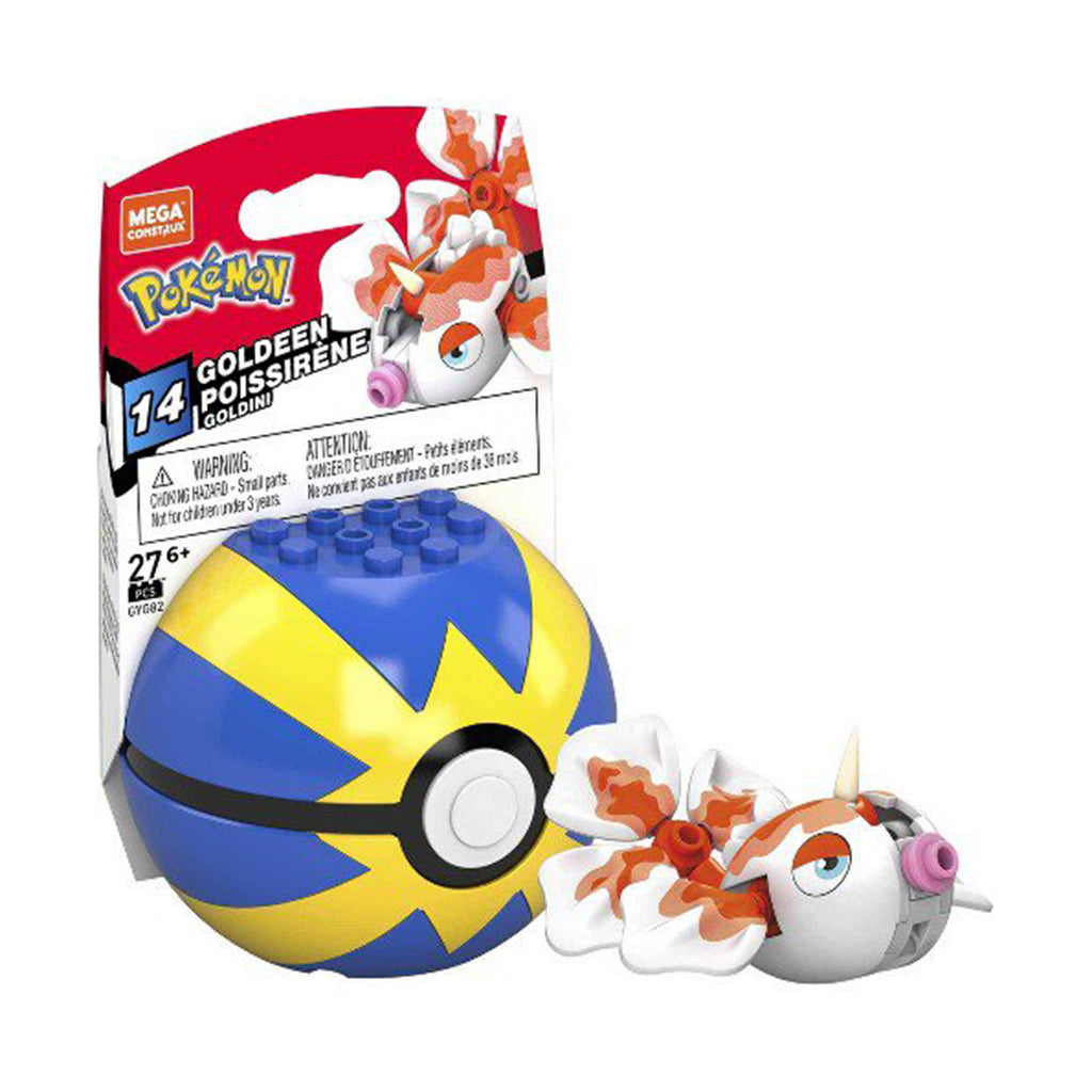 Mega Construx Pokemon Goldeen Poke Ball Building Set