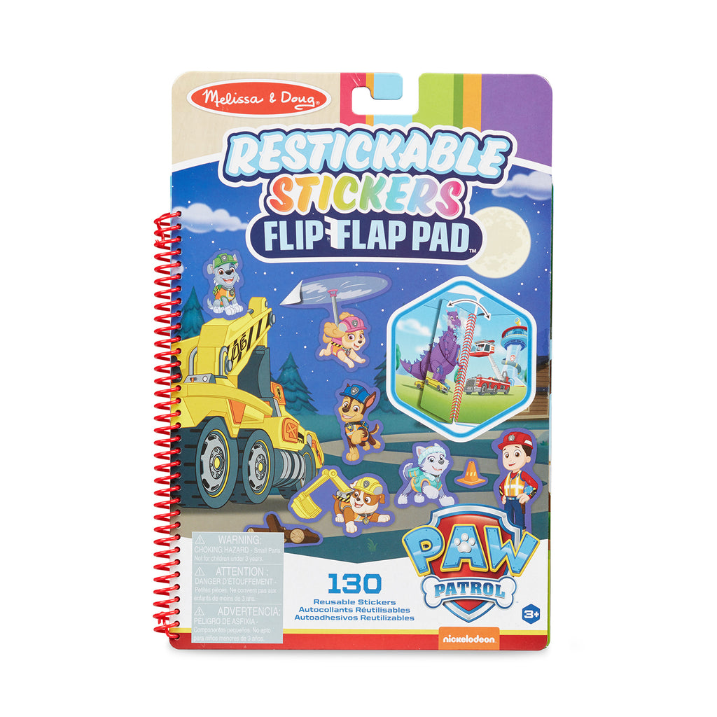 Melissa And Doug Paw Patrol Flip Flap 130 Reusable Stickers With Scenes Set - Radar Toys