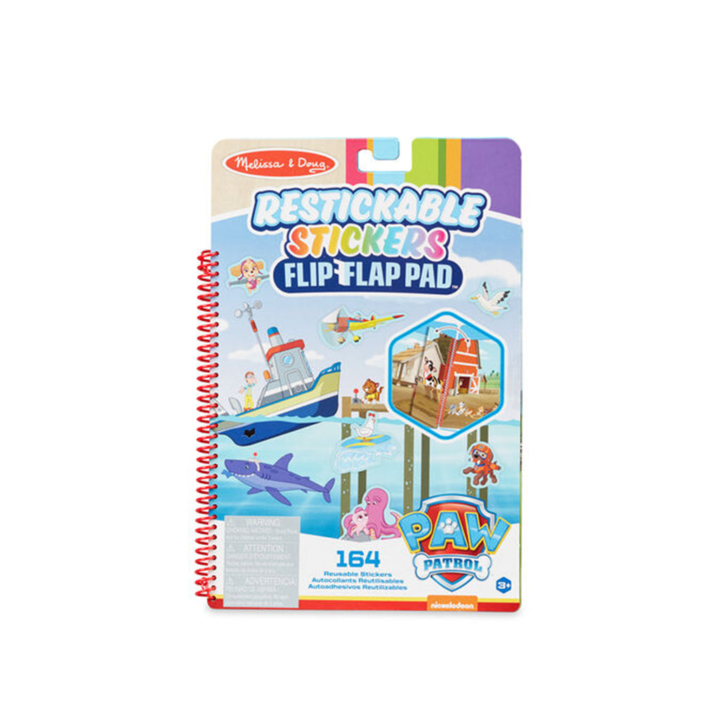 Melissa And Doug Paw Patrol Flip Flap Adventure Bay 164 Reusable Stickers With Scenes Set