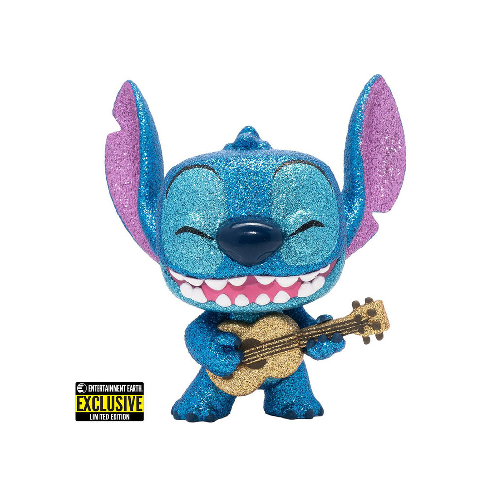 Funko Disney EE Exclusive POP Stitch With Ukulele Diamond Glitter Figure