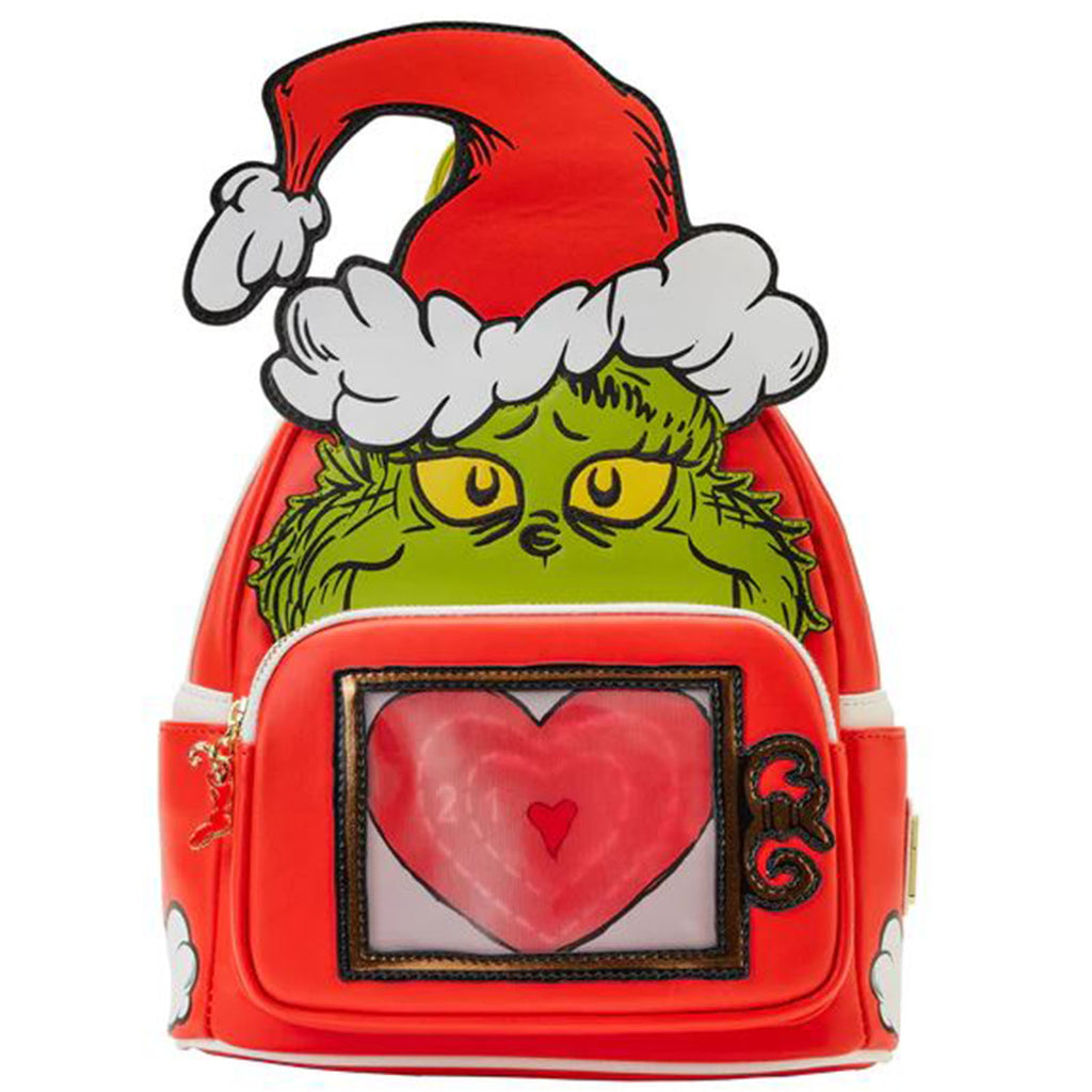 Loungefly Dr Seuss Grinch Lenticular Heart Mini Backpack