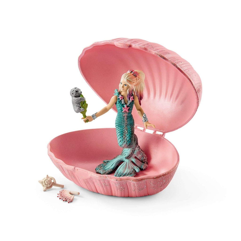 Schleich Mermaid With Baby Seal In Shell Bayala Fantasy Figure 70564