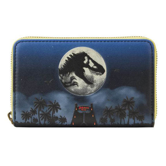 Loungefly Jurassic Park 30th Anniversary Dinosaur Moon Zip Around Wallet