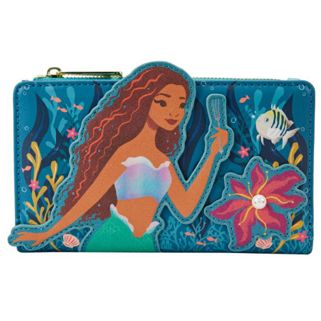 Loungefly Disney Little Mermaid Ariel Live Action Flap Wallet