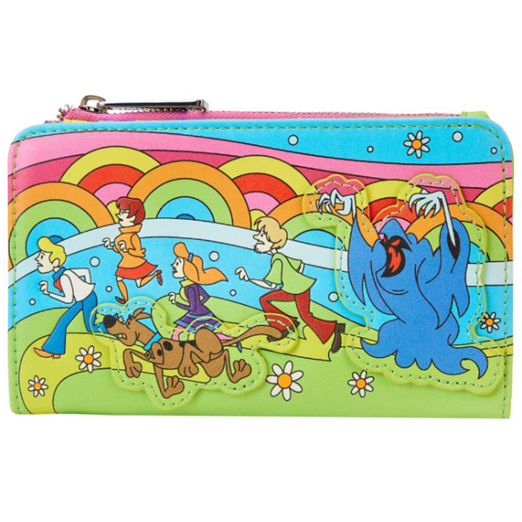 Loungefly Scooby Doo Psychedelic Monster Chase Glow In The Dark Flap Wallet - Radar Toys