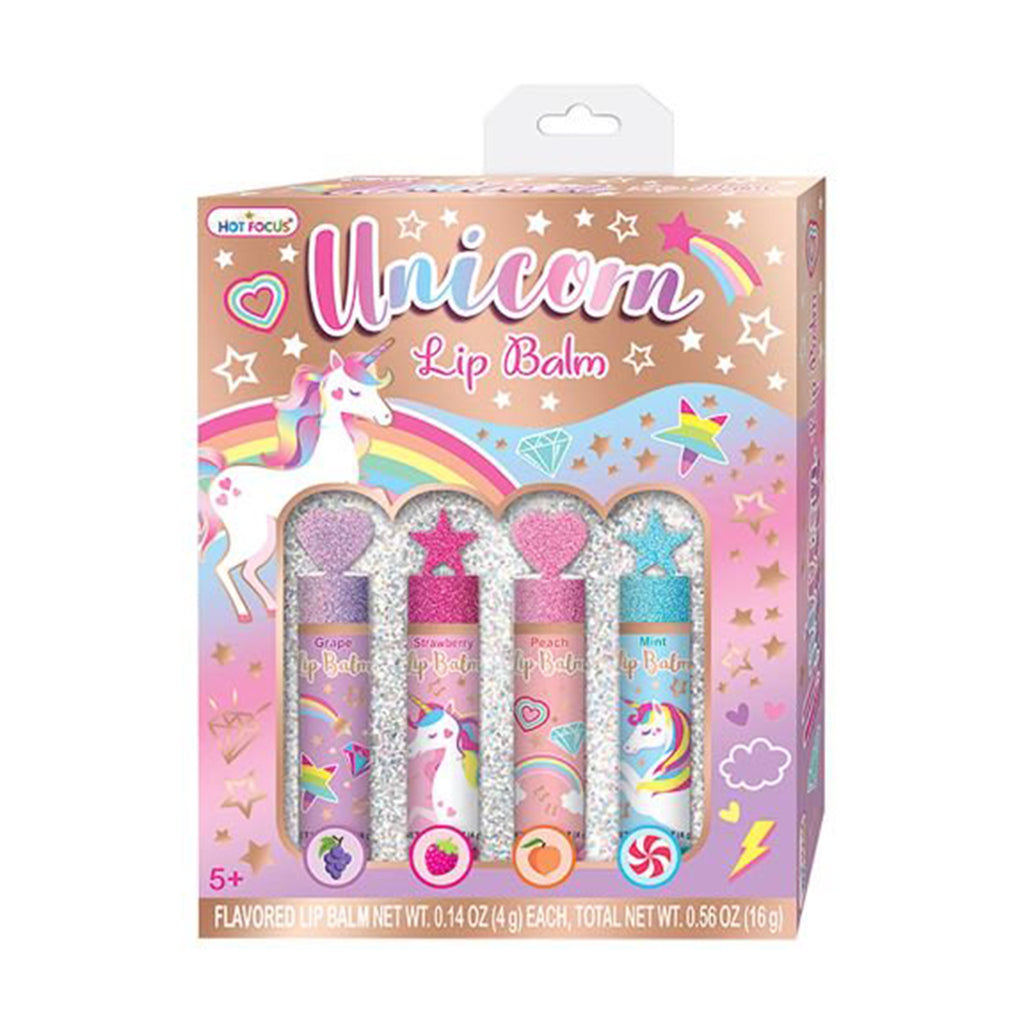 Hot Focus Unicorn Flavored Lip Balm Cosmetic Set