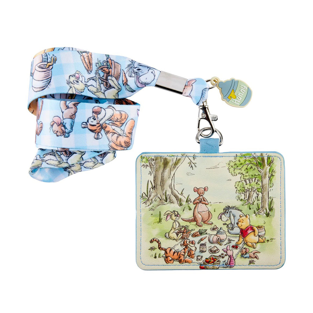 Loungefly Disney Winnie The Pooh Picnic Scene Lanyard ID Cardholder