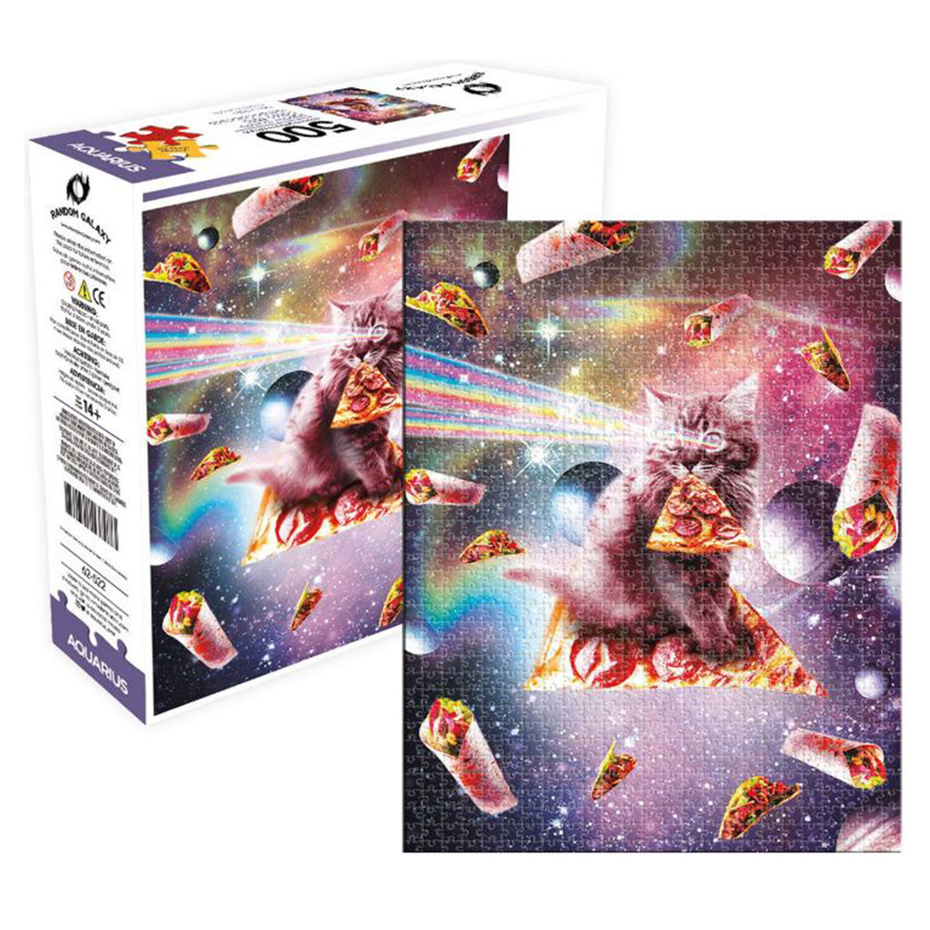 Random Galaxy Cat Pizza 500 Piece Puzzle - Radar Toys